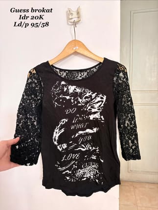 Guess tshirt mesh topper