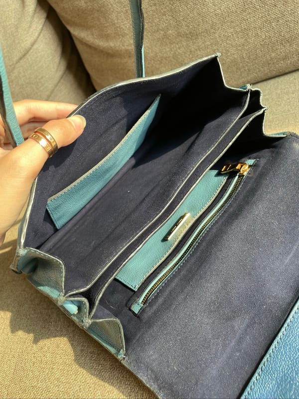 MIU MIU MADRAS BLUE TOP HANDLE, foto 6