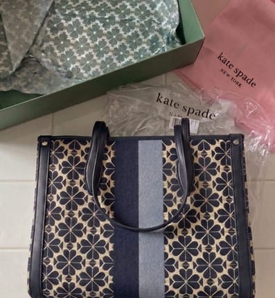 Kate Spade Flower Jacquard Marked + Receipt (wa083890590292)