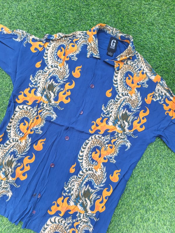 KEMEJA MOTIF GUESS DRAGON, foto 3