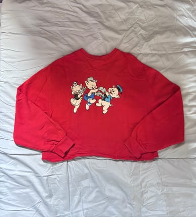 kaos crop top branded merk stradivarius size S