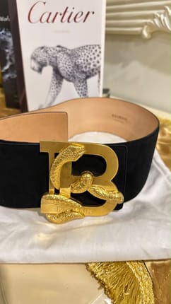 Black suede Balmain Belt original
