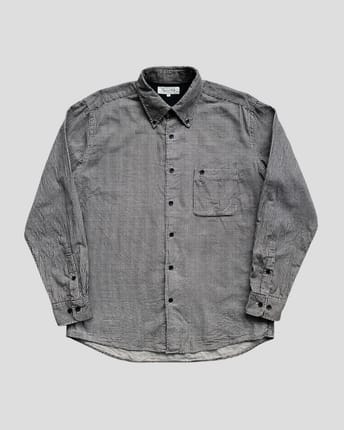 Uniqlo Black White Houndstooth Pattern Button Down Gingham S