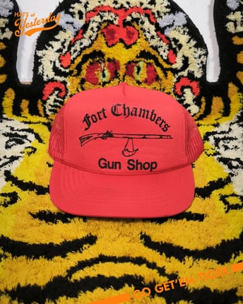 Topi vintage trucker Fort Chambers gun shop