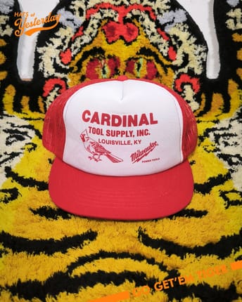 Topi vintage trucker cardinal tool supply Milwaukee