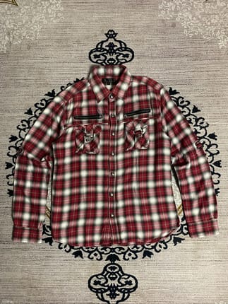 Kemeja flanel Spinash Zipper vkei style (If six was nine)
