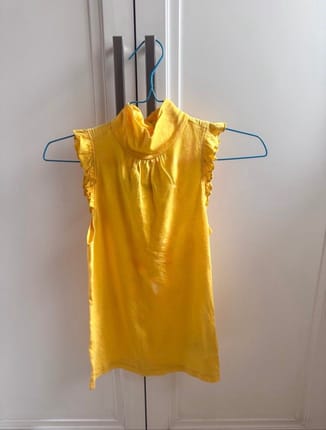 Zara atasan kuning halterneck ruffle blouse | ORI🌟