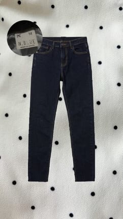 N.BLUE Korean Denim Pants Dark Blue Fit