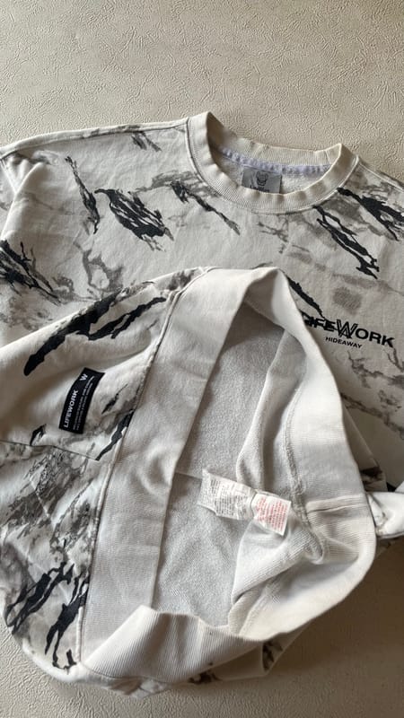 life work sweatshirt white abstrak, foto 6