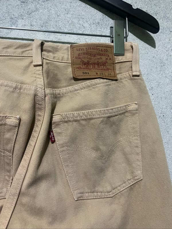 Levis 501 celana pajang jeans, foto 3