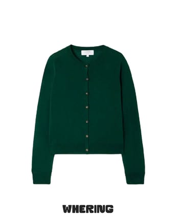 cardi crop hijau emerald