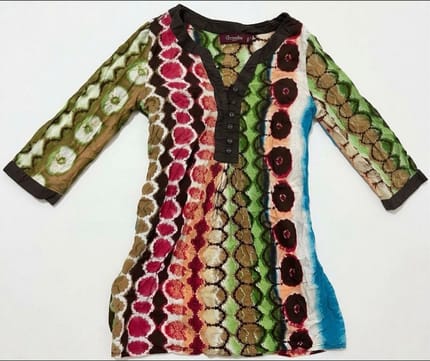 Y2K colorful cute abstract motifs abstrak whimsy vintage top