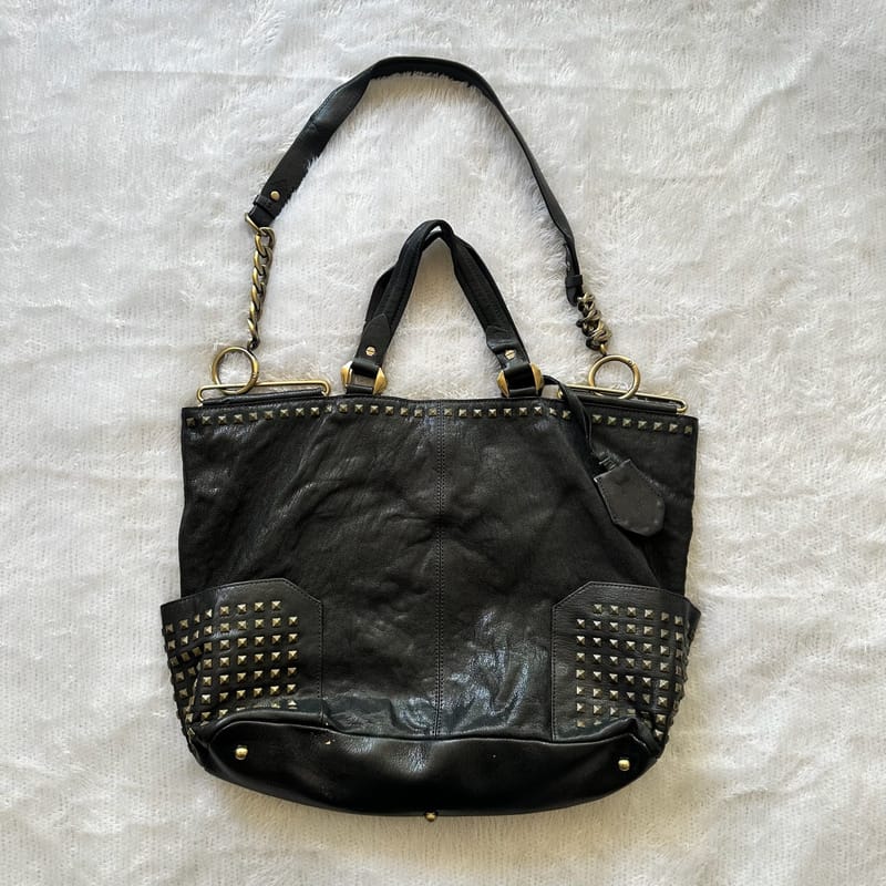 bruno magli leather studded bag, foto 2