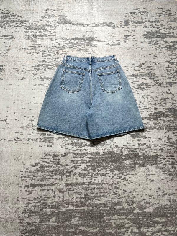 3/4 three quarter slacks denim jorts pants, foto 4