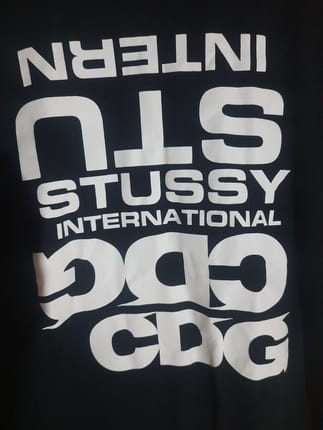 Kaos Comme Des Garcons  CDG X Stussy International Rare Item