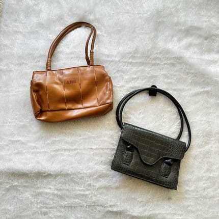 brown & black shoulderbag