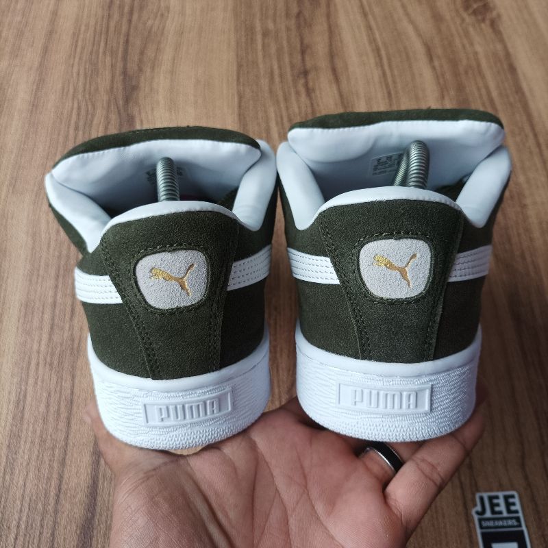 Puma Emo Casual Sneakers Pria white green, foto 4