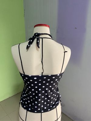 Goth Casual Bralette Wanita white black