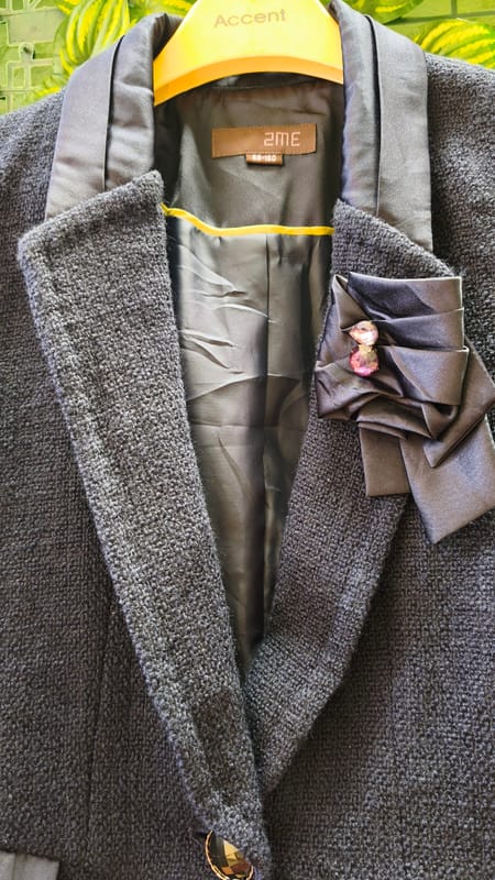 Tweed premium navy blazer branded, foto 2