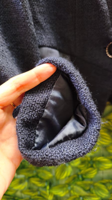Tweed premium navy blazer branded, foto 3