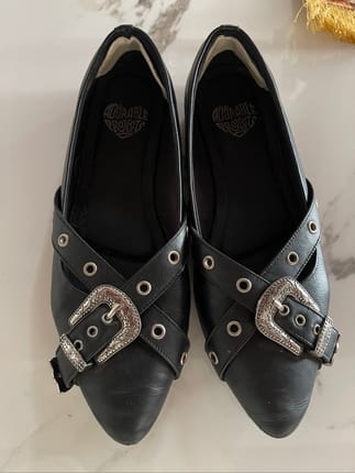 Adorableprojects - Mufla Flat Shoes Black - Sepatu Wanita