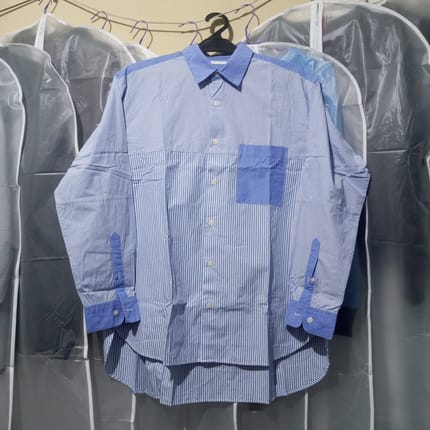 GU Stripe Long Shirt Casuals Kemeja Strip UNIQLO Japanese