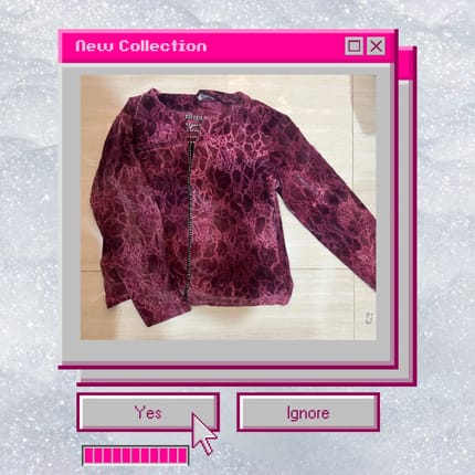 Y2K purple long sleeve top