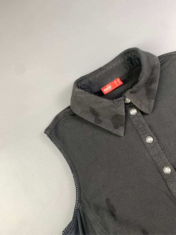 Puma Black Embroidered Sleeveless Polo (M), foto 5