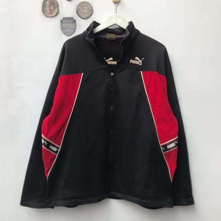 Vintage Puma Classic Tracktop Jacket 
Suede Cotton Canvas Ja
