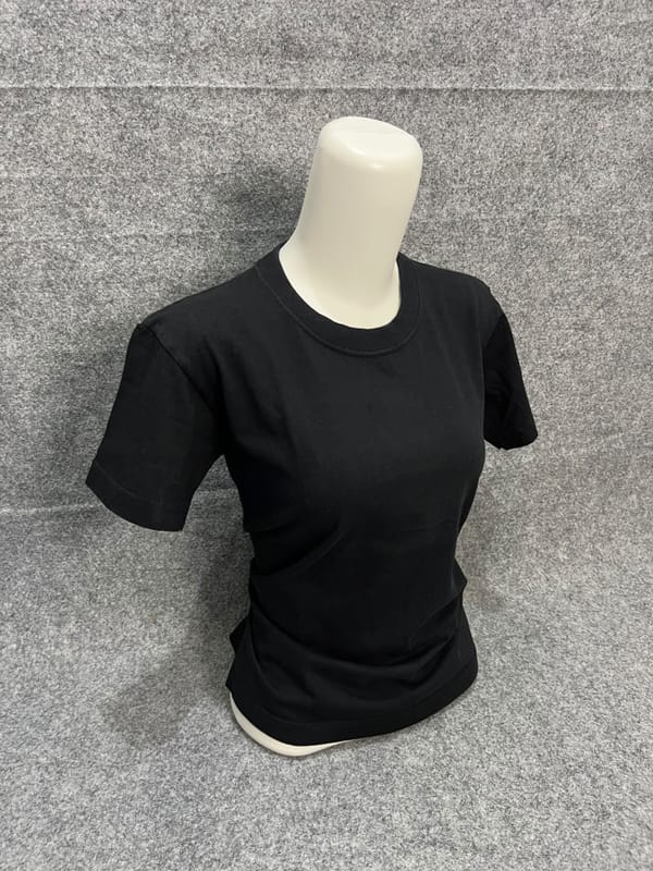 PL atasan kaos hitam basic wanita - basic tee-black 1pcs, foto 2