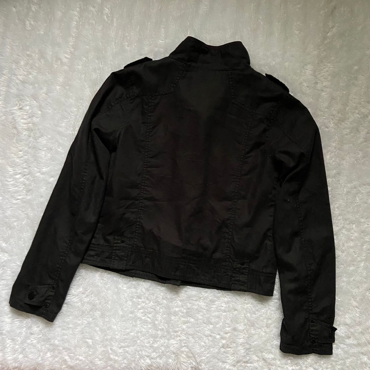 Y2K Biker Denim jacket Wanita black, foto 6