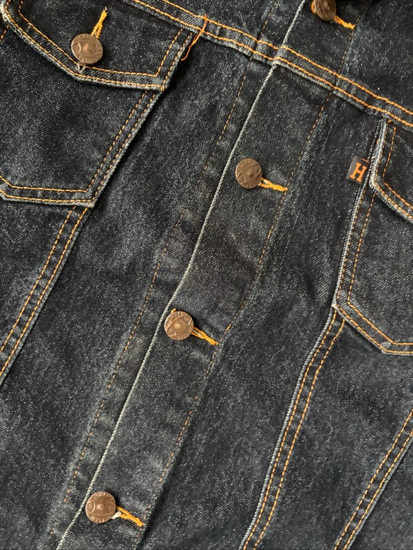 Denim Jacket Blue Indigo / Trucker Jacket, foto 5