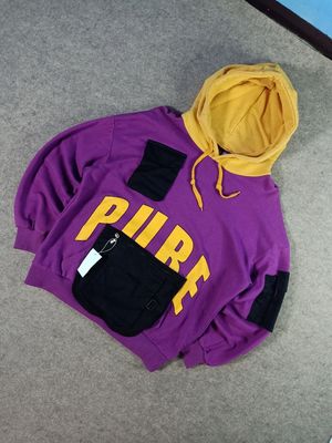 Streetwear Reworked Hoody Pria purple yellow