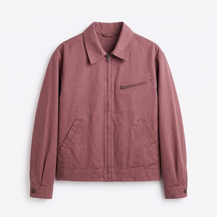 Uniqlo Zip-up Blouson Detroit Canvas Jaket Purple Stand Coll