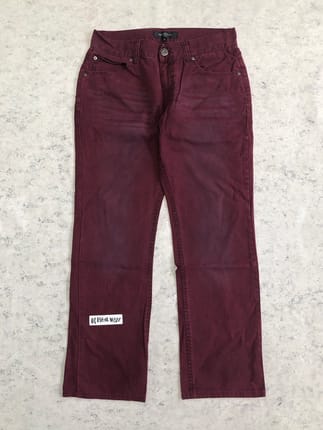 japanese brand inthe attic maroon jeans pants