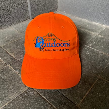 6 Panel Cap Orange ODFW Outdoors by Oregon Dept. of Fish 🎣