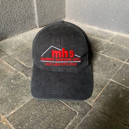 6 Panel Cap Black MHS by Machinery Hardware Supply 🛠️