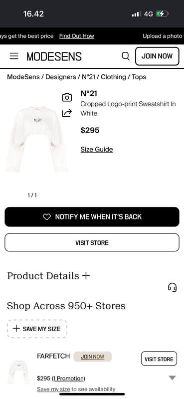 n'21 by numero ventuno crop sweatshirt, foto 2