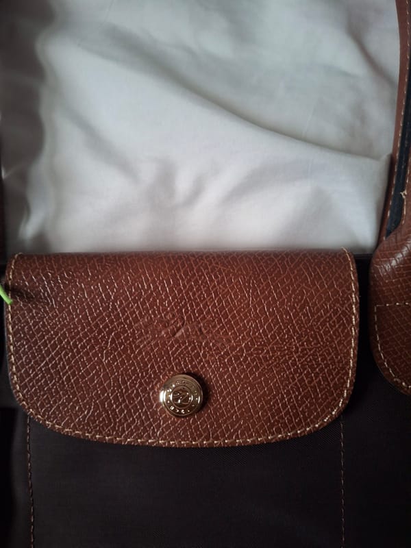 TAS TOTE BAG LC LE PLIEGE MEDIUM LONG HANDLE EBONY, foto 4