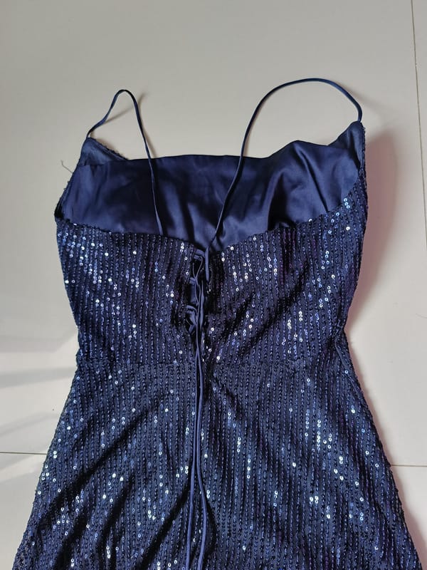Navy Blue Shimmer Maxi Dress, foto 3