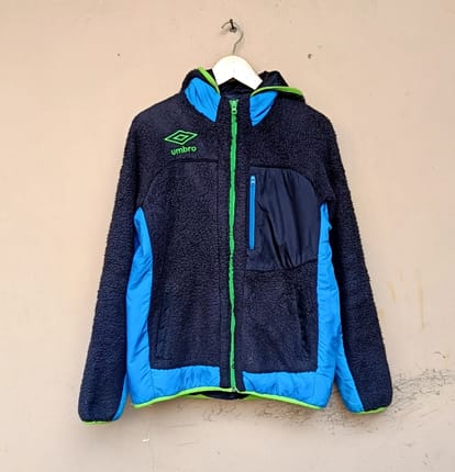 umbro sherpa fleece outdoor jacket vintage colorblock