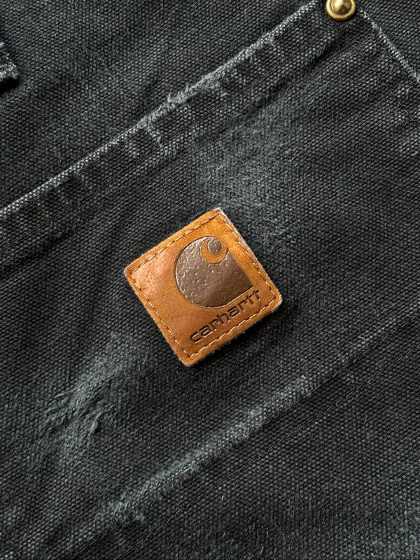 trashed carhartt double knee B136 size 34 dungare fit, foto 4