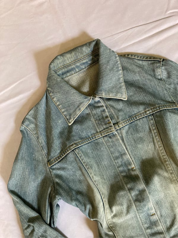 fitted denim jacket, foto 3