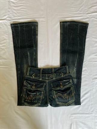 low rise boot cut jeans