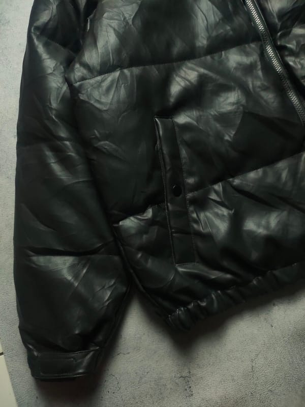 WEGO Faux Leather Light Breathable Down Jacket, foto 3