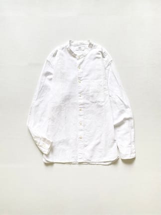 Uniqlo Linen Stand Collar Shirt M