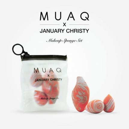 New"MUAQ x January Christy Makeup Sponge Set.