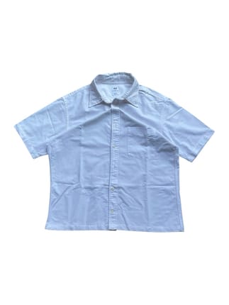 Uniqlo SlimFit Crop Boxy Shirt White