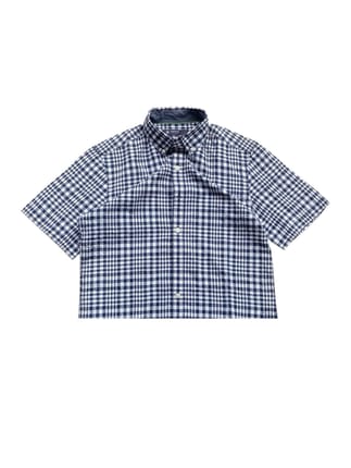 Creimieux Crop Boxy Shirt Black