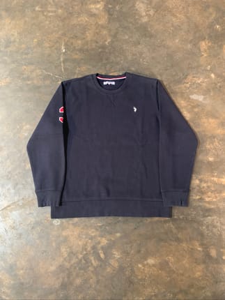 Us Polo Assn Mini logo v stitch crewneck navy